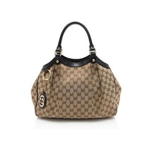 Gucci GG Sukey Leather Trim Tote Shoulder Bag